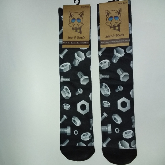 2/$10 Set of Nuts & Bolts Socks - Picture 2 of 7